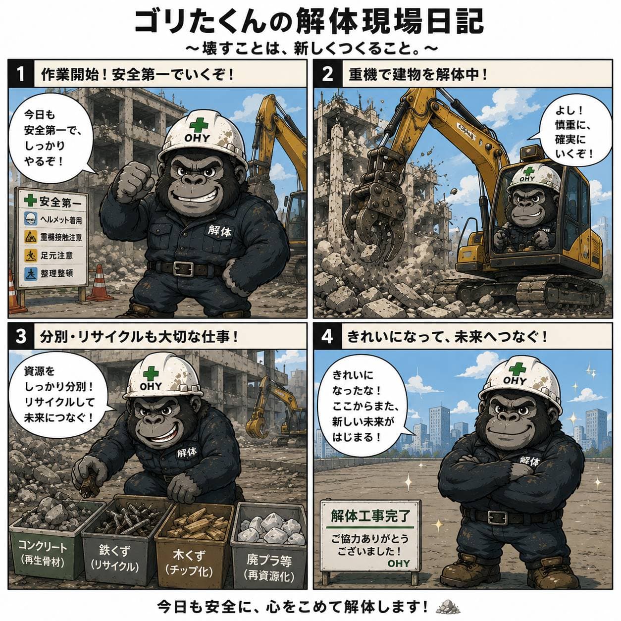 ゴリたくんの解体現場日記