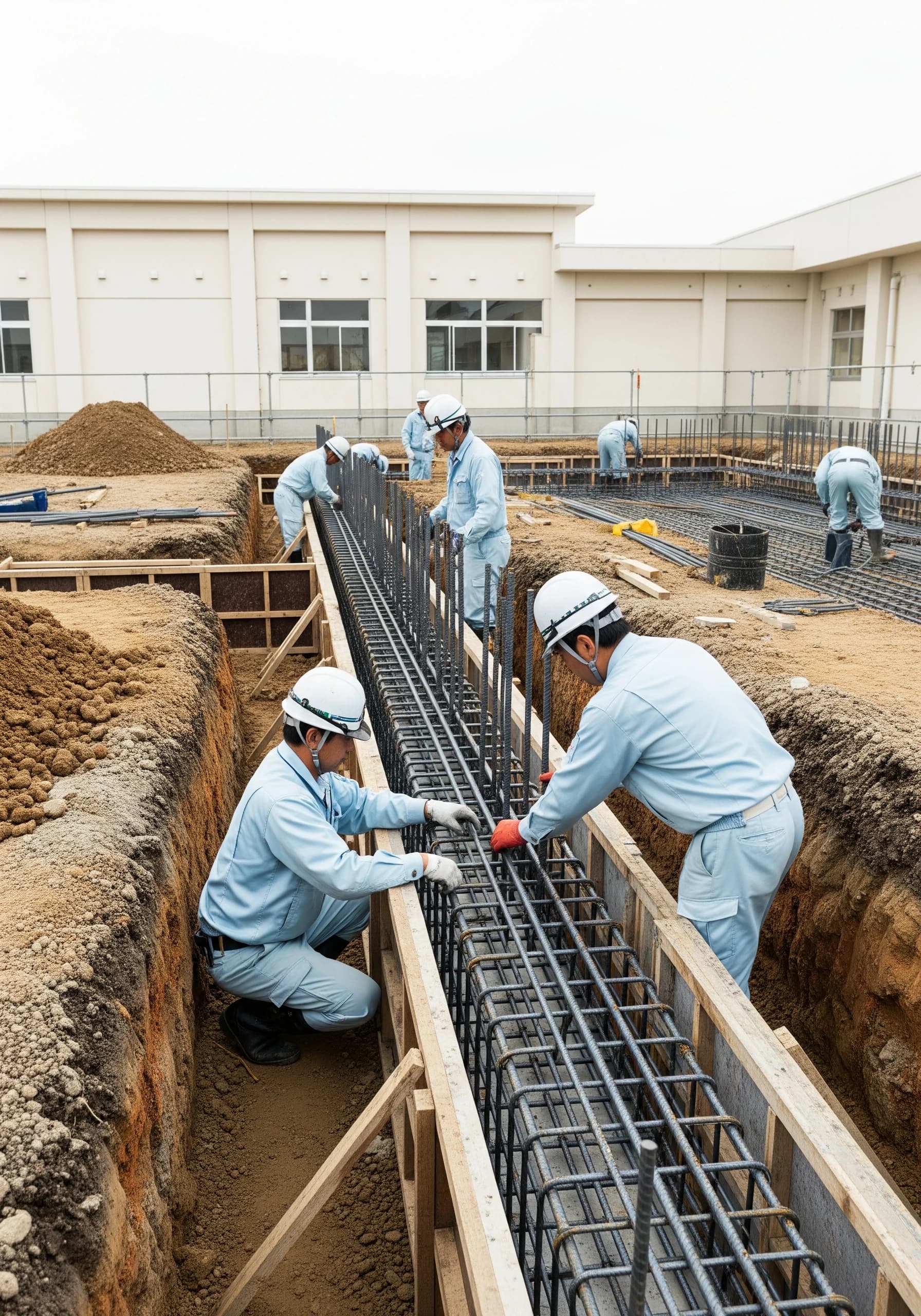 小学校基礎工事